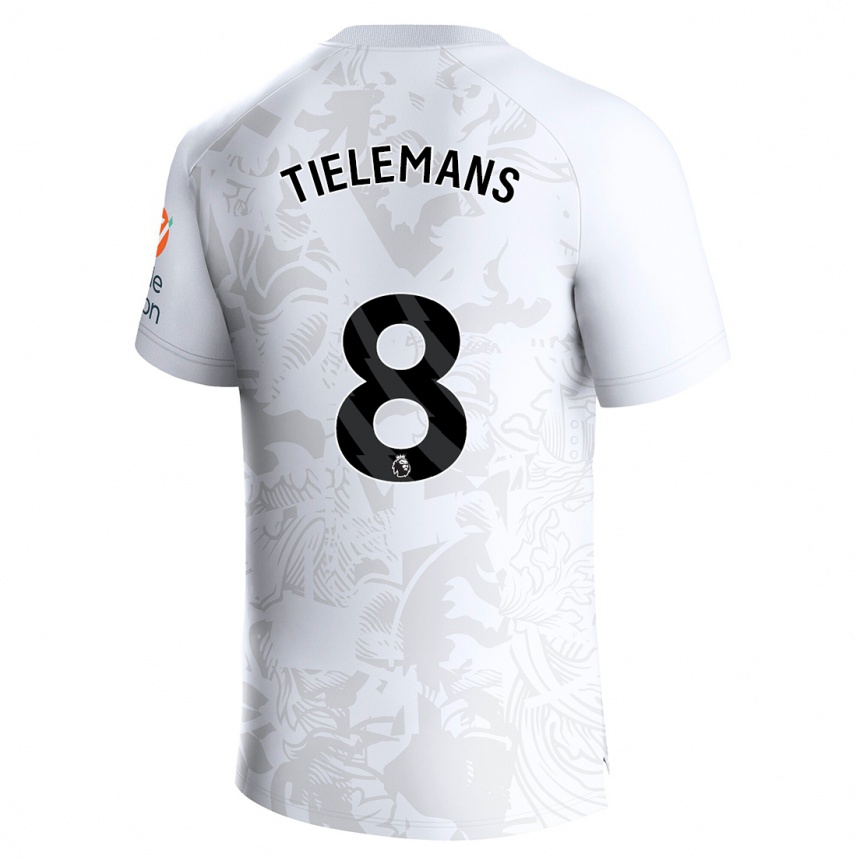 Niño Fútbol Camiseta Youri Tielemans #8 Blanco 2ª Equipación 2023/24