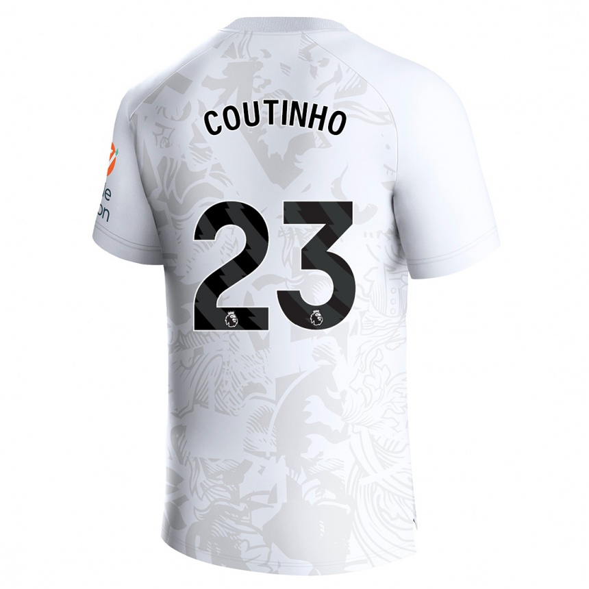 Niño Fútbol Camiseta Philippe Coutinho #23 Blanco 2ª Equipación 2023/24