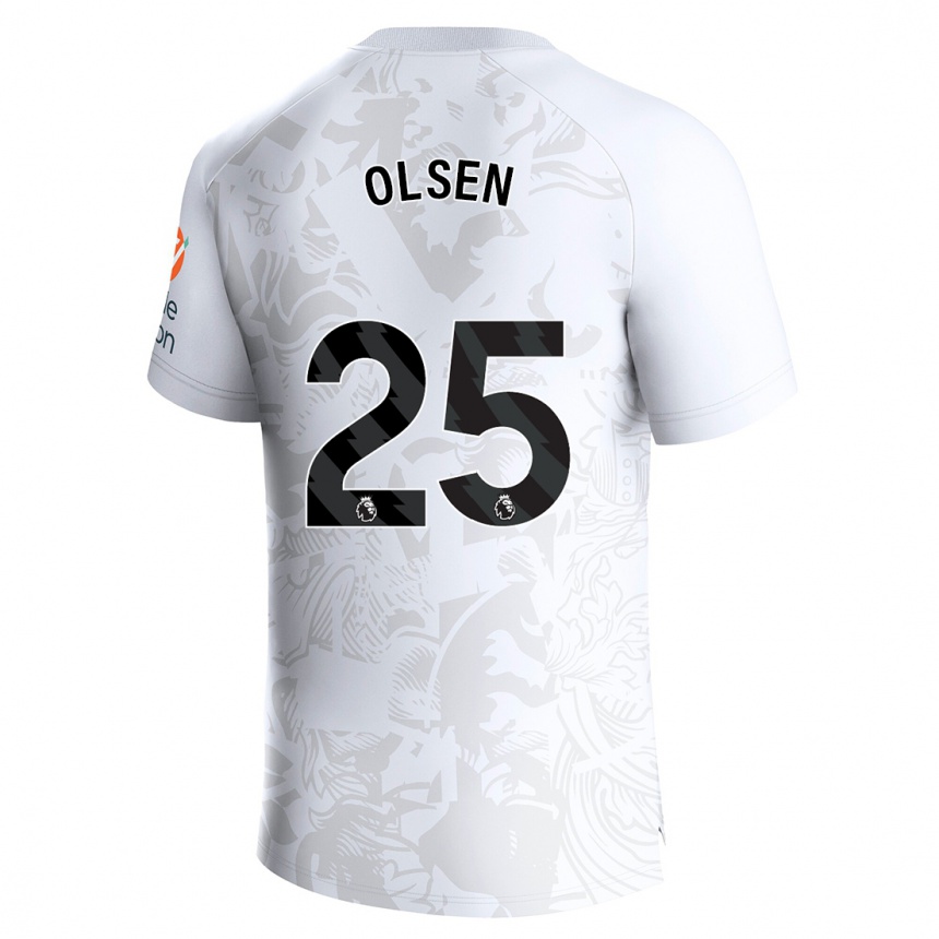 Niño Fútbol Camiseta Robin Olsen #25 Blanco 2ª Equipación 2023/24