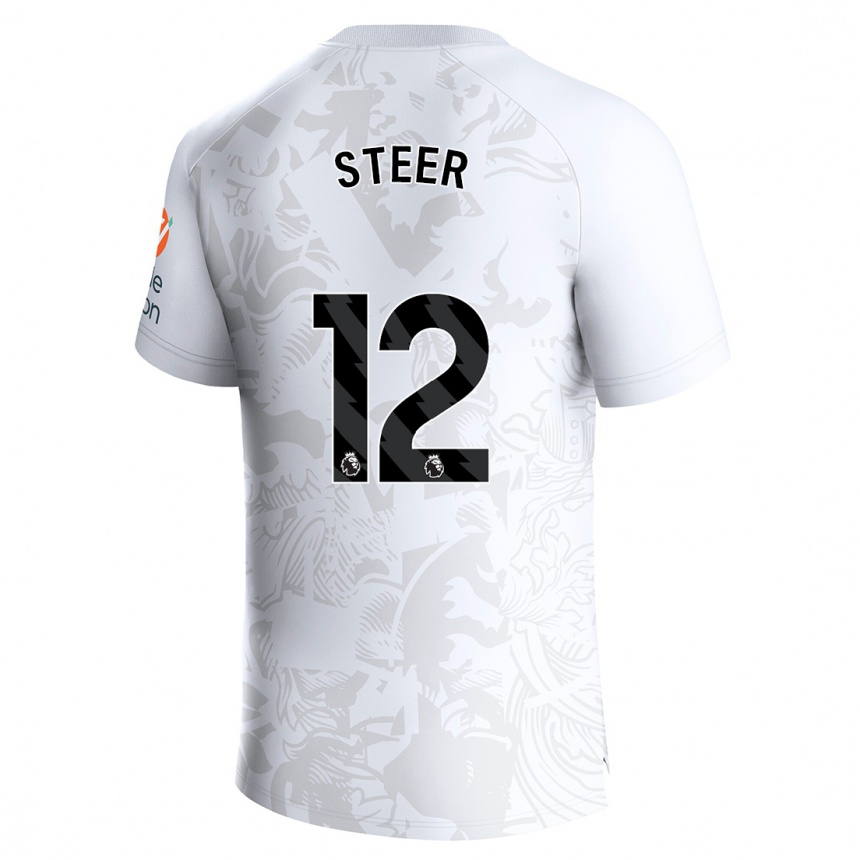 Niño Fútbol Camiseta Jed Steer #12 Blanco 2ª Equipación 2023/24
