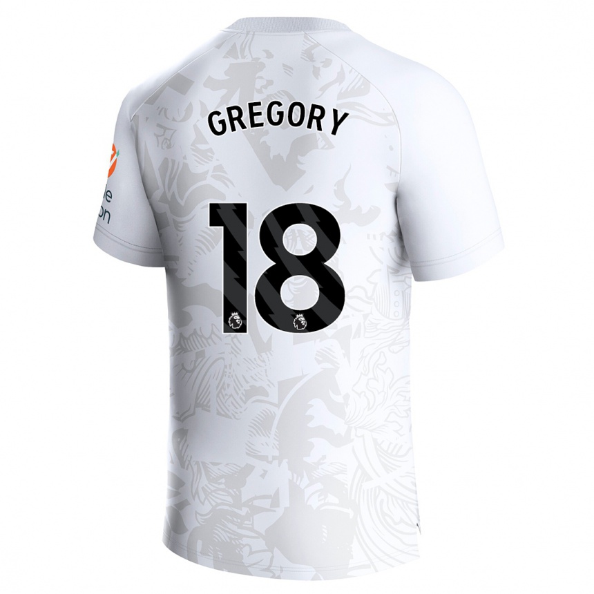 Niño Fútbol Camiseta Freya Gregory #18 Blanco 2ª Equipación 2023/24