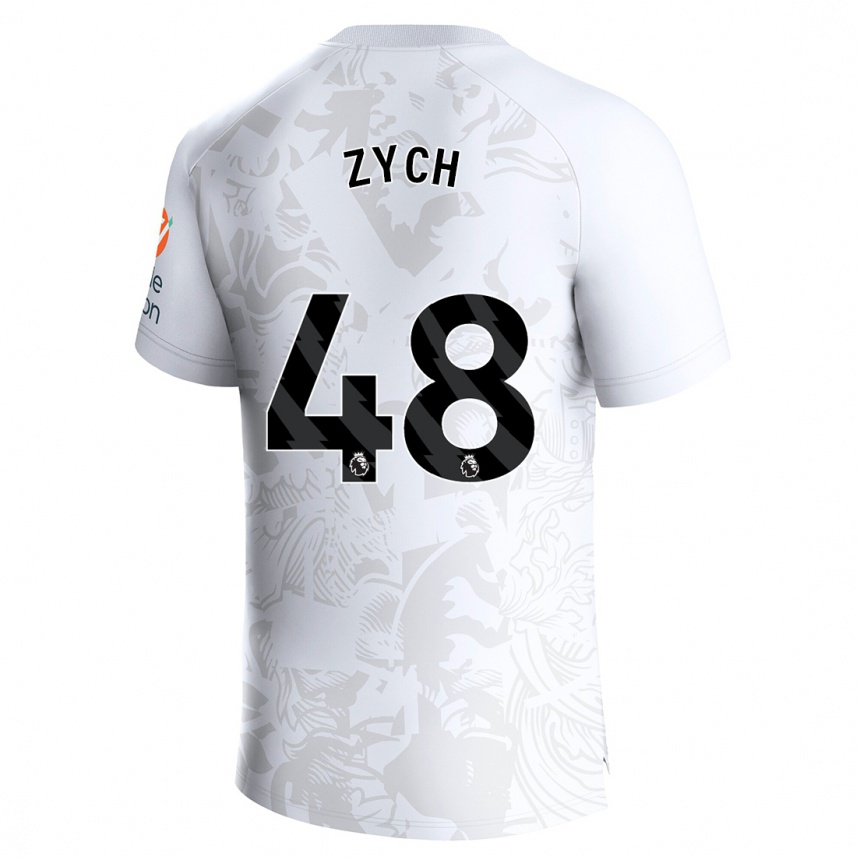 Niño Fútbol Camiseta Oliwier Zych #48 Blanco 2ª Equipación 2023/24