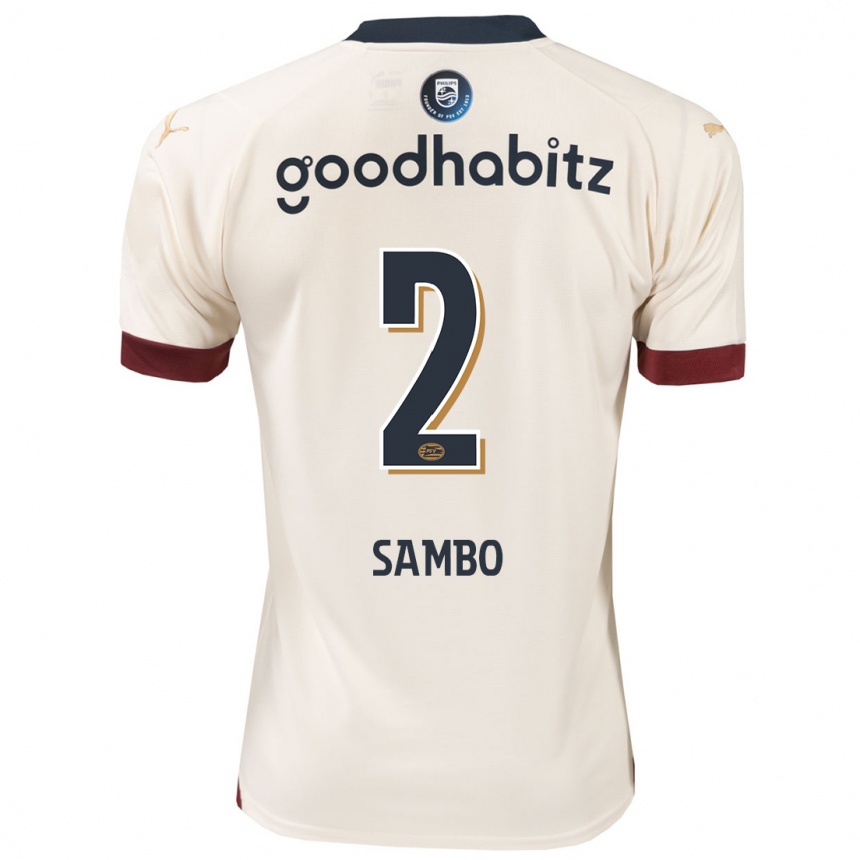 Niño Fútbol Camiseta Shurandy Sambo #2 Blanquecino 2ª Equipación 2023/24