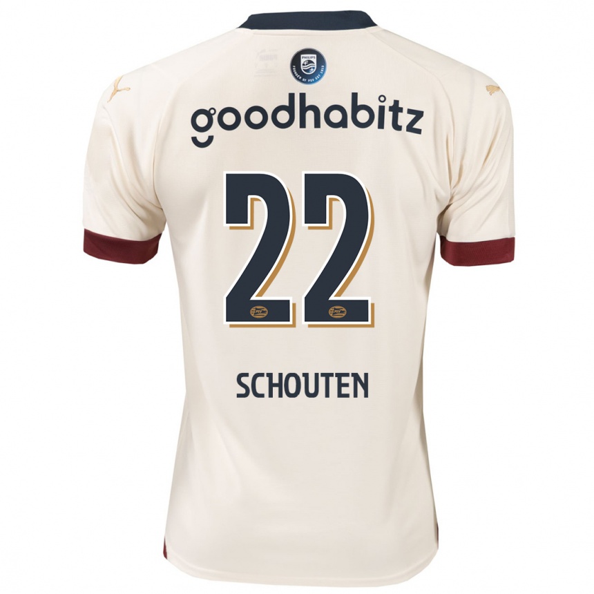 Niño Fútbol Camiseta Jerdy Schouten #22 Blanquecino 2ª Equipación 2023/24