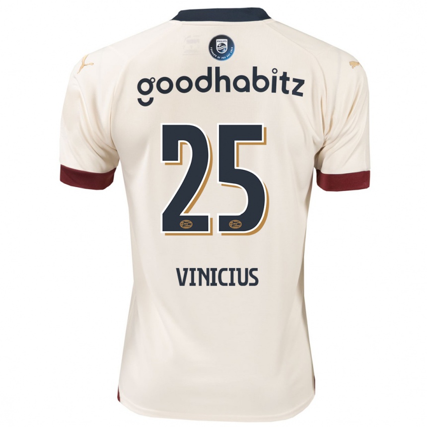 Niño Fútbol Camiseta Carlos Vinicius #25 Blanquecino 2ª Equipación 2023/24