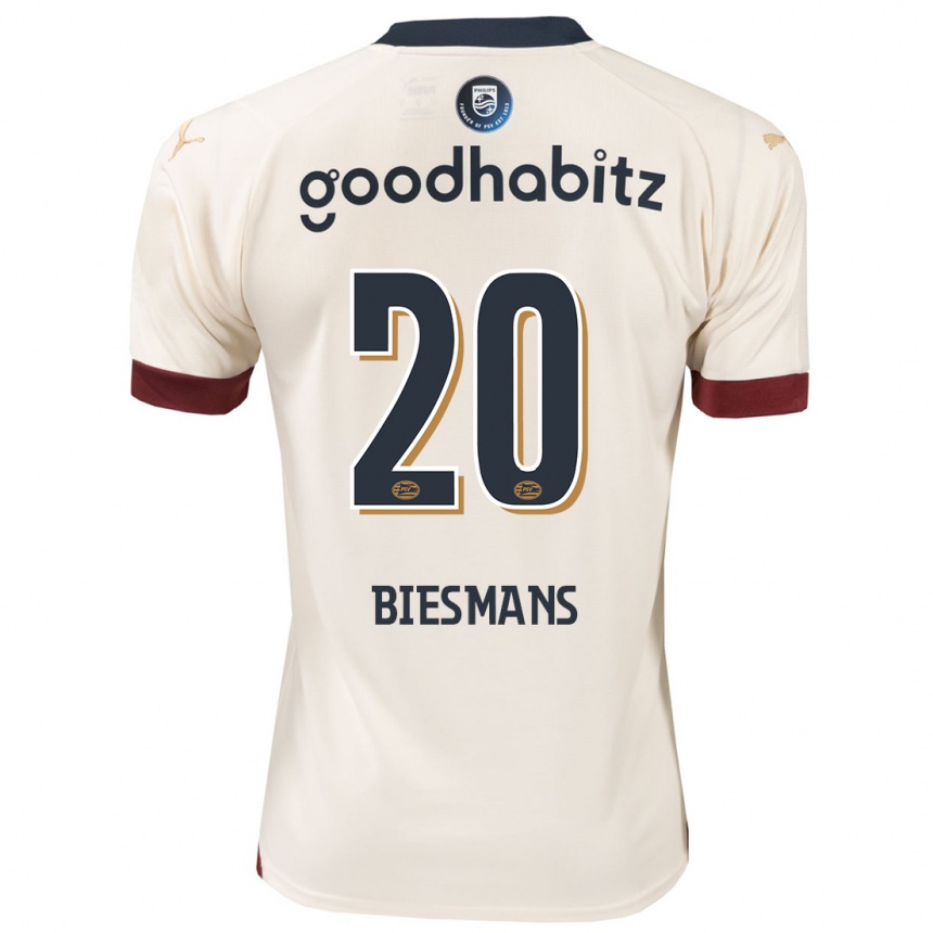 Niño Fútbol Camiseta Julie Biesmans #20 Blanquecino 2ª Equipación 2023/24