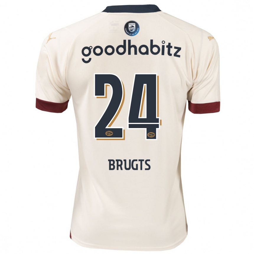 Niño Fútbol Camiseta Esmee Brugts #24 Blanquecino 2ª Equipación 2023/24