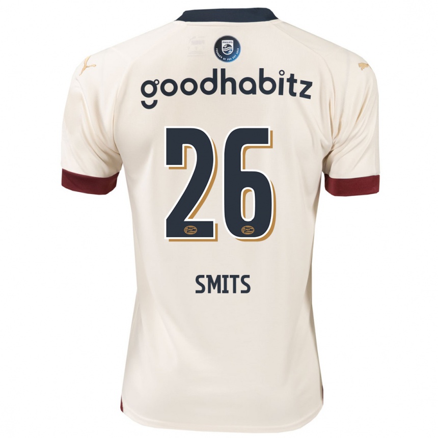 Niño Fútbol Camiseta Eef Smits #26 Blanquecino 2ª Equipación 2023/24