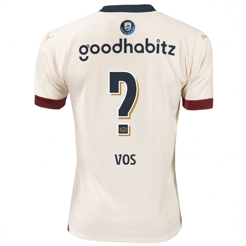 Niño Fútbol Camiseta Dennis Vos #0 Blanquecino 2ª Equipación 2023/24