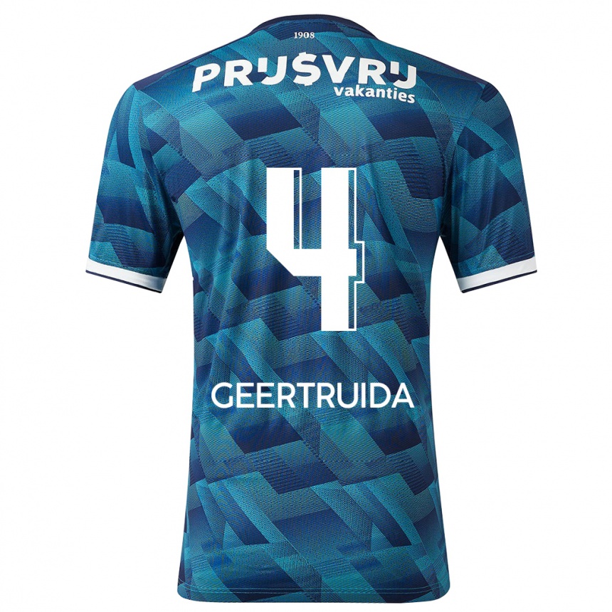 Niño Fútbol Camiseta Lutsharel Geertruida #4 Azul 2ª Equipación 2023/24