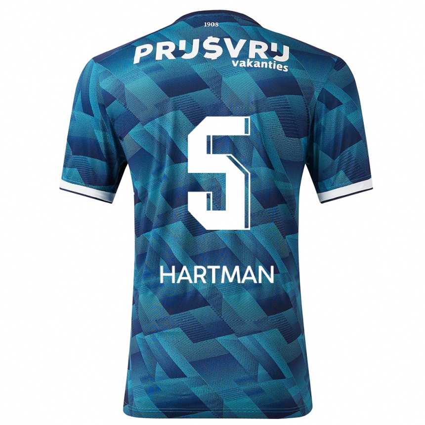 Niño Fútbol Camiseta Quilindschy Hartman #5 Azul 2ª Equipación 2023/24