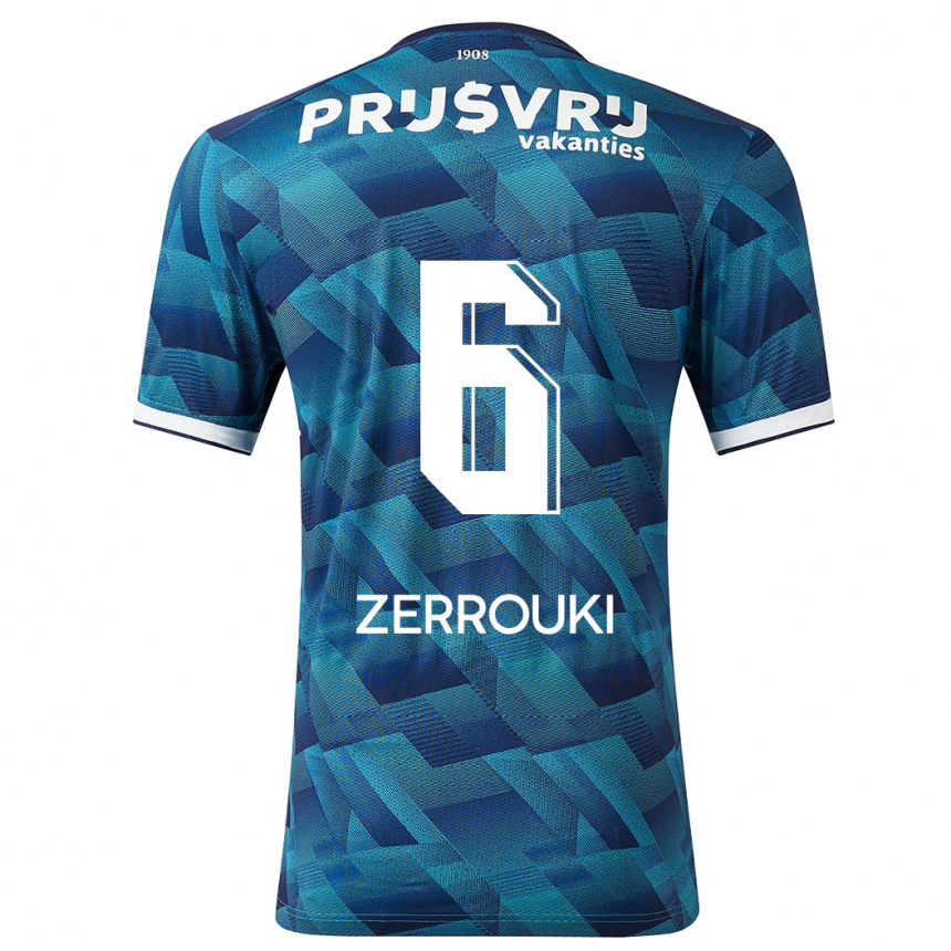 Niño Fútbol Camiseta Ramiz Zerrouki #6 Azul 2ª Equipación 2023/24