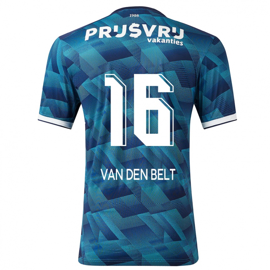 Niño Fútbol Camiseta Thomas Van Den Belt #16 Azul 2ª Equipación 2023/24