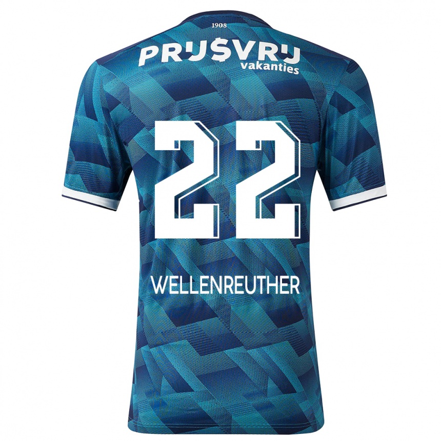 Niño Fútbol Camiseta Timon Wellenreuther #22 Azul 2ª Equipación 2023/24