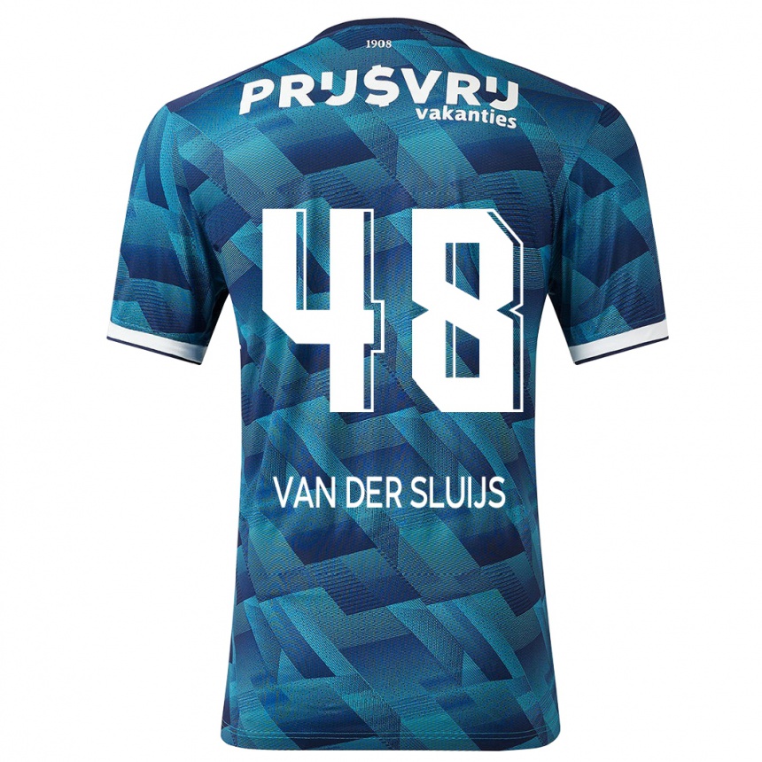 Niño Fútbol Camiseta Joep Van Der Sluijs #48 Azul 2ª Equipación 2023/24