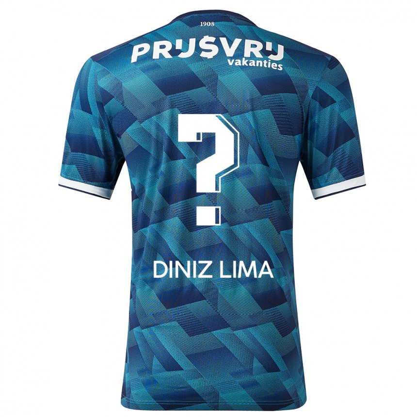 Niño Fútbol Camiseta Lucas Diniz Lima #0 Azul 2ª Equipación 2023/24