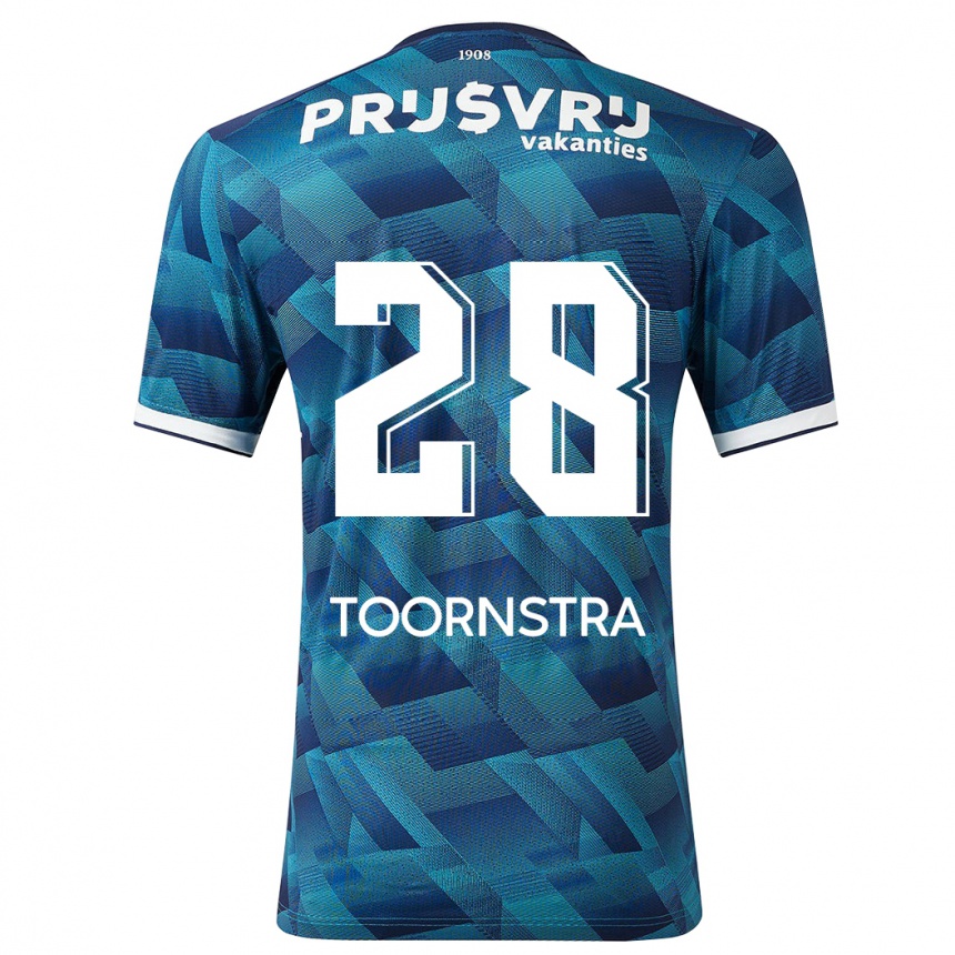 Niño Fútbol Camiseta Jens Toornstra #28 Azul 2ª Equipación 2023/24