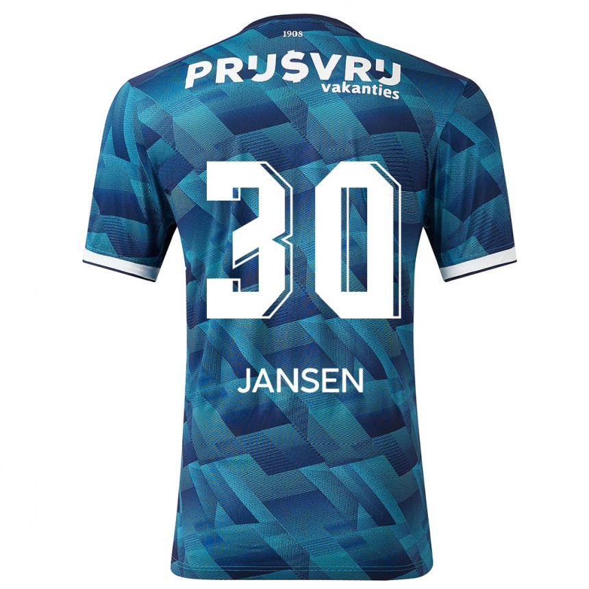 Niño Fútbol Camiseta Thijs Jansen #30 Azul 2ª Equipación 2023/24