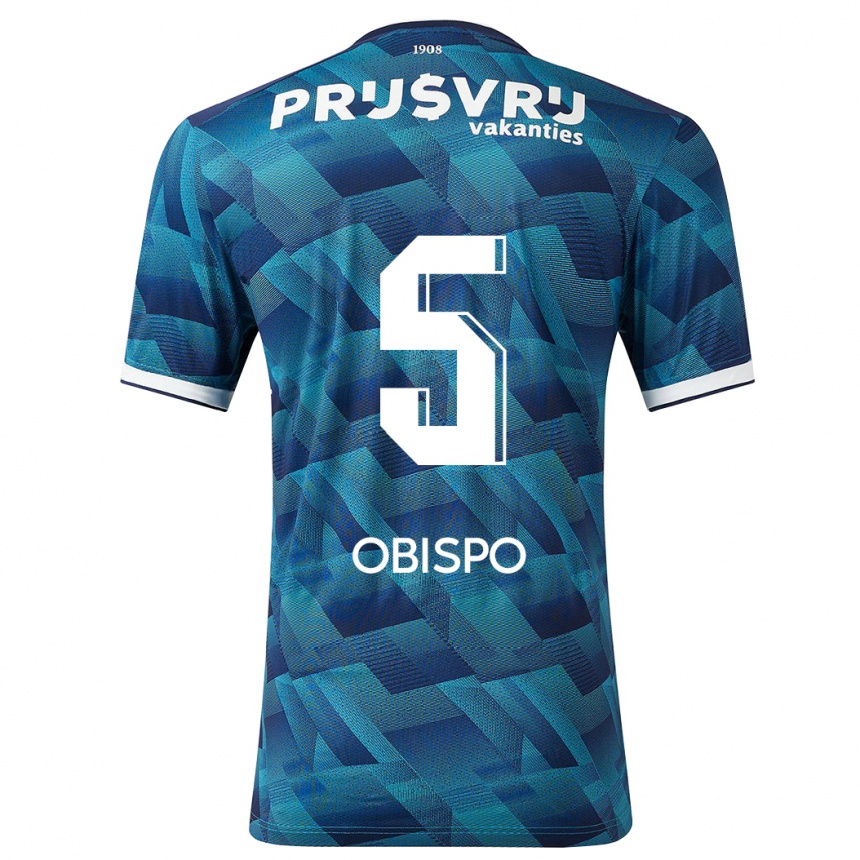 Niño Fútbol Camiseta Celainy Obispo #5 Azul 2ª Equipación 2023/24