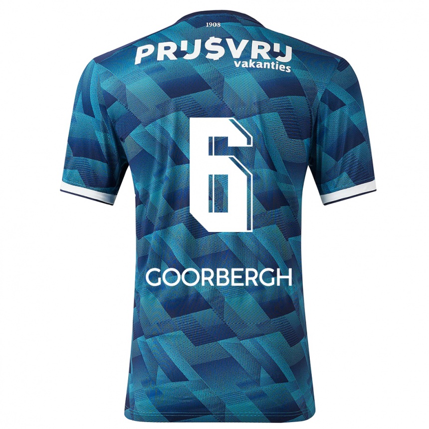 Niño Fútbol Camiseta Cheyenne Van Den Goorbergh #6 Azul 2ª Equipación 2023/24