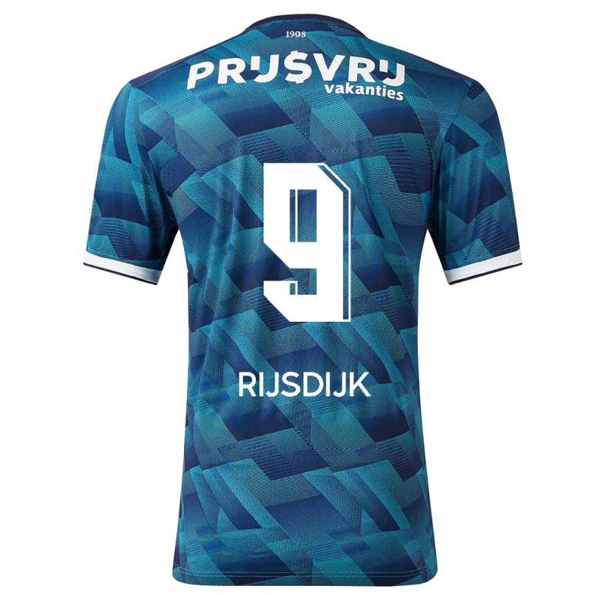 Niño Fútbol Camiseta Pia Rijsdijk #9 Azul 2ª Equipación 2023/24