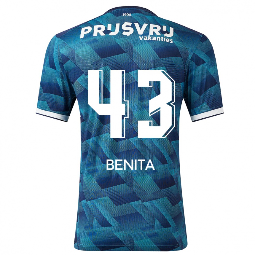 Niño Fútbol Camiseta Mimeirhel Benita #43 Azul 2ª Equipación 2023/24