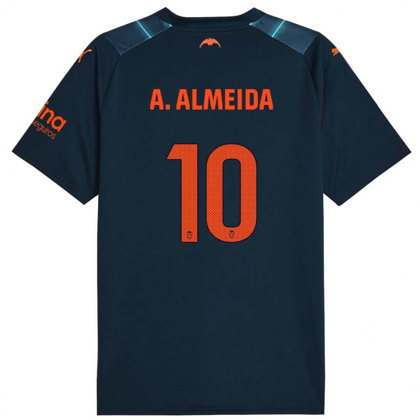 Niño Fútbol Camiseta André Almeida #10 Azul Marino 2ª Equipación 2023/24