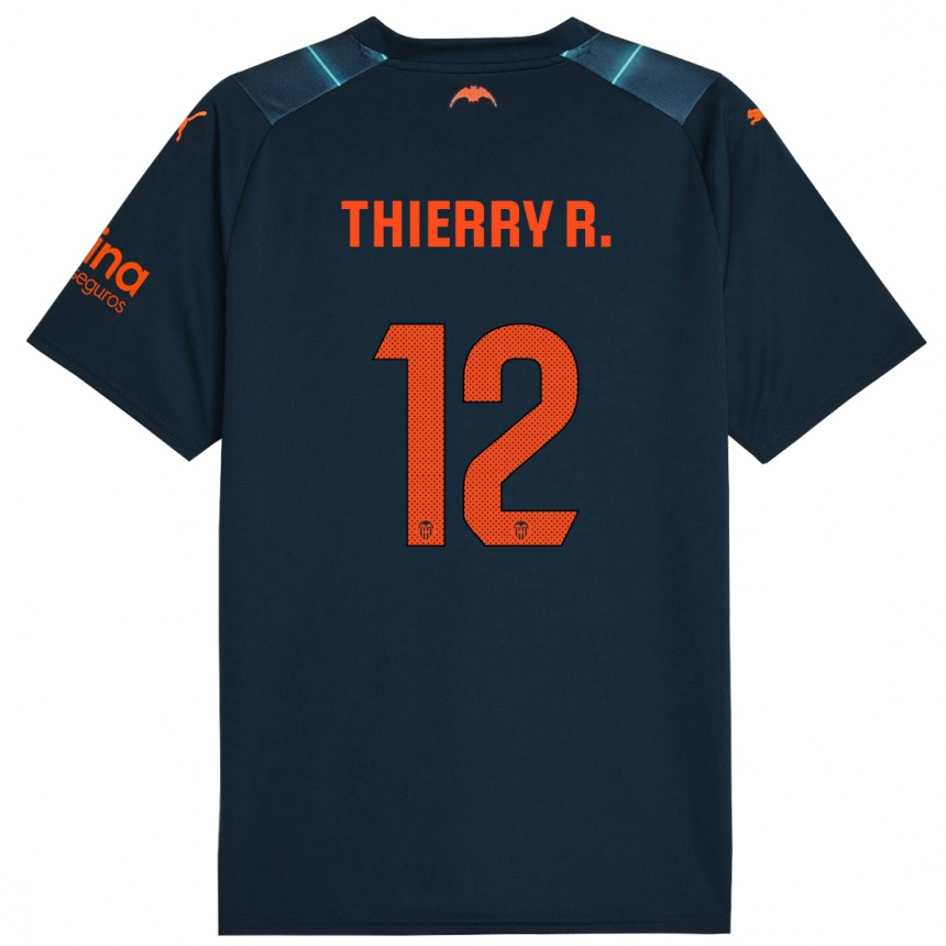 Niño Fútbol Camiseta Thierry Correia #12 Azul Marino 2ª Equipación 2023/24