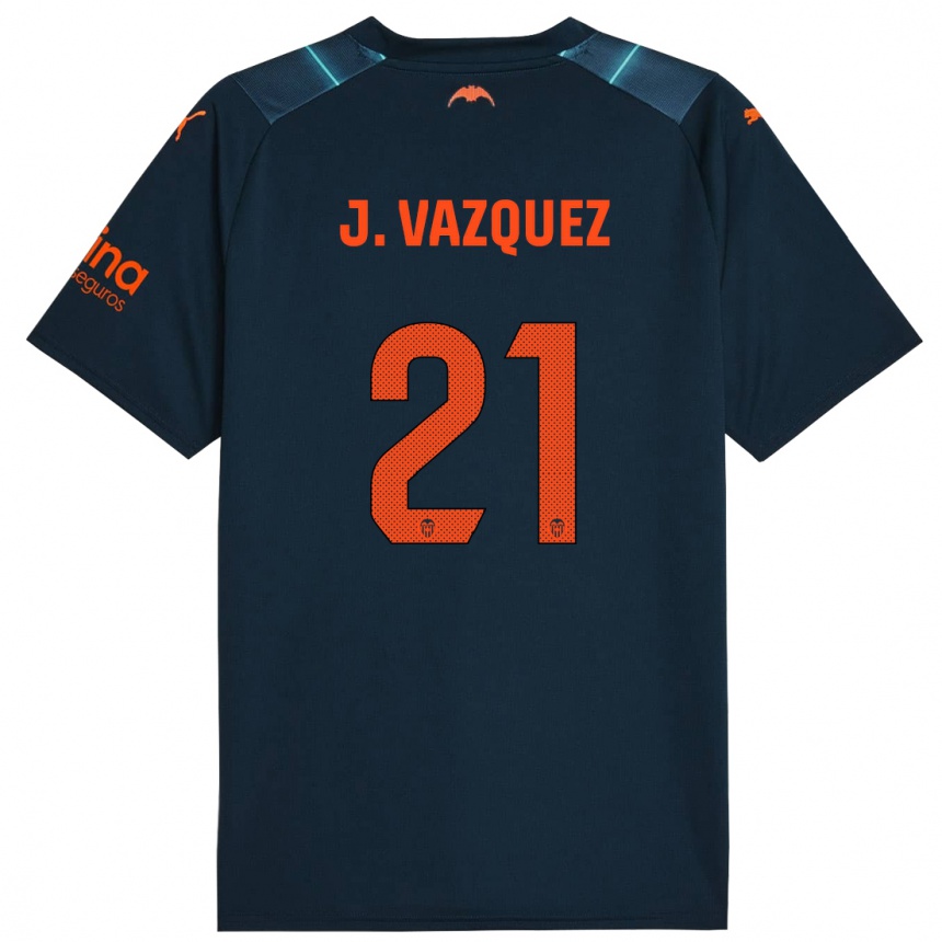 Niño Fútbol Camiseta Jesús Vázquez #21 Azul Marino 2ª Equipación 2023/24