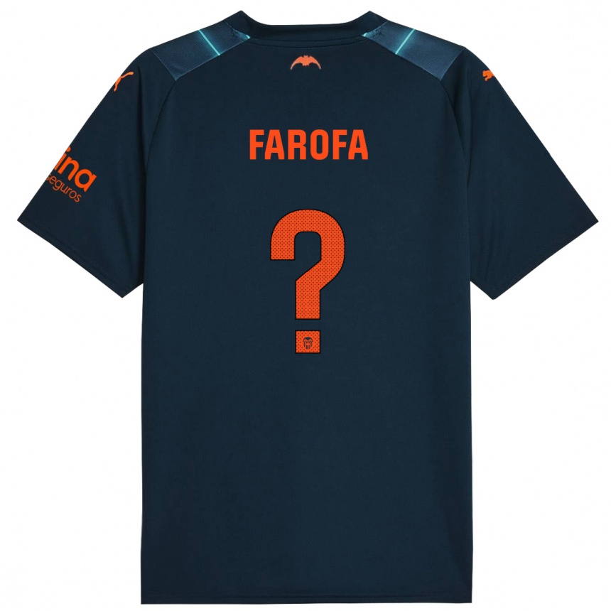 Niño Fútbol Camiseta Rodrigo Farofa #0 Azul Marino 2ª Equipación 2023/24