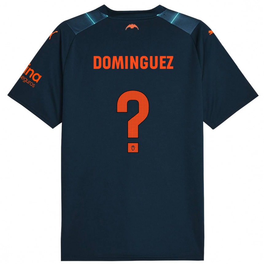 Niño Fútbol Camiseta Mario Dominguez #0 Azul Marino 2ª Equipación 2023/24