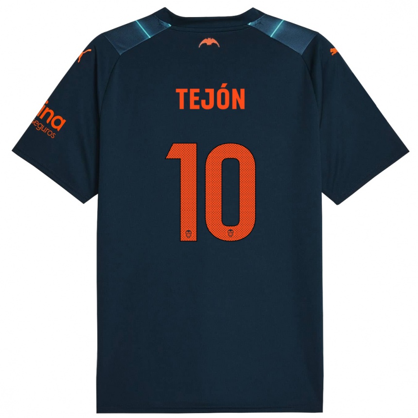 Niño Fútbol Camiseta Martín Tejón #10 Azul Marino 2ª Equipación 2023/24