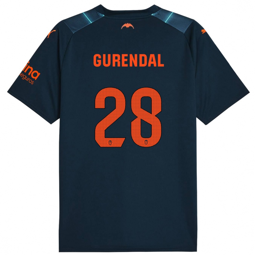 Niño Fútbol Camiseta Alexander Gurendal #28 Azul Marino 2ª Equipación 2023/24