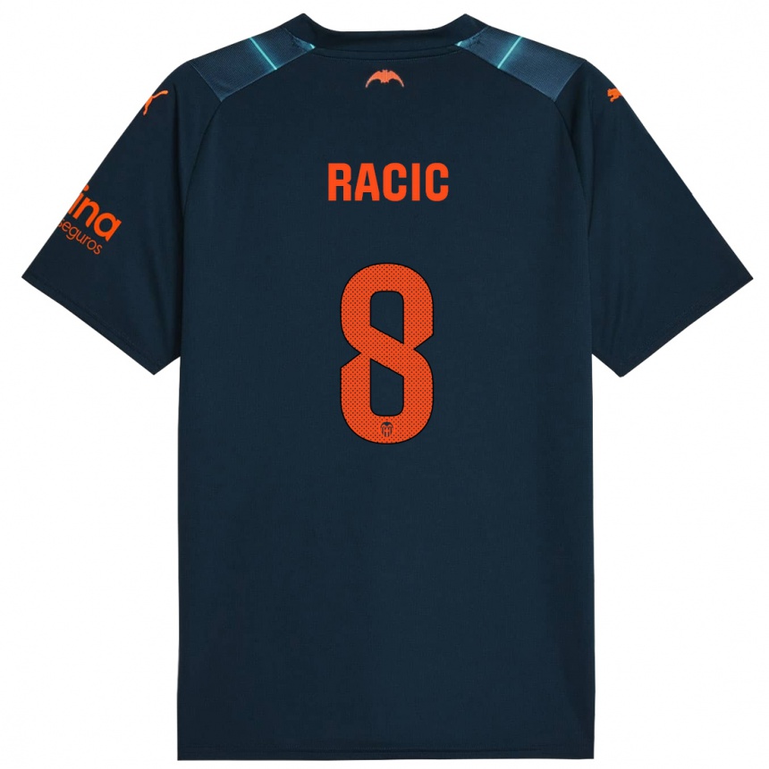 Niño Fútbol Camiseta Uros Racic #8 Azul Marino 2ª Equipación 2023/24