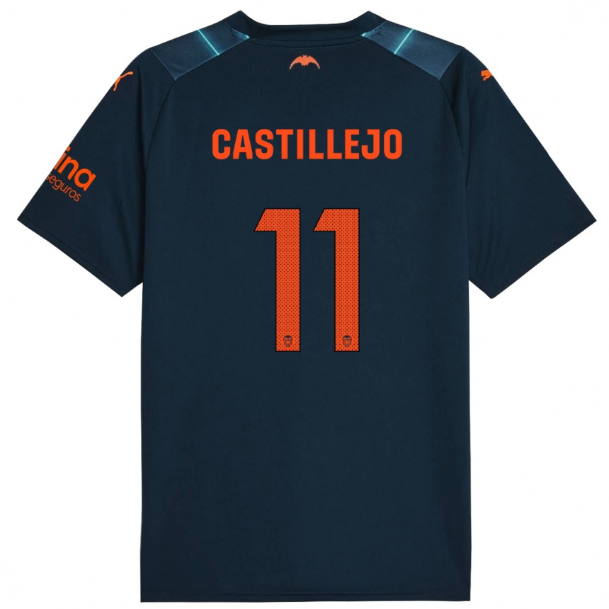 Niño Fútbol Camiseta Samu Castillejo #11 Azul Marino 2ª Equipación 2023/24