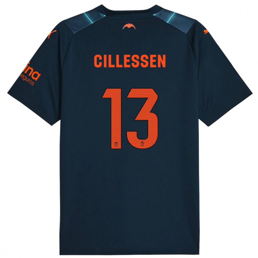 Niño Fútbol Camiseta Jasper Cillessen #13 Azul Marino 2ª Equipación 2023/24