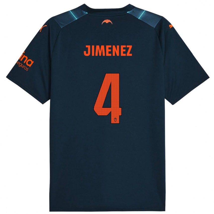 Niño Fútbol Camiseta Maria Jimenez #4 Azul Marino 2ª Equipación 2023/24