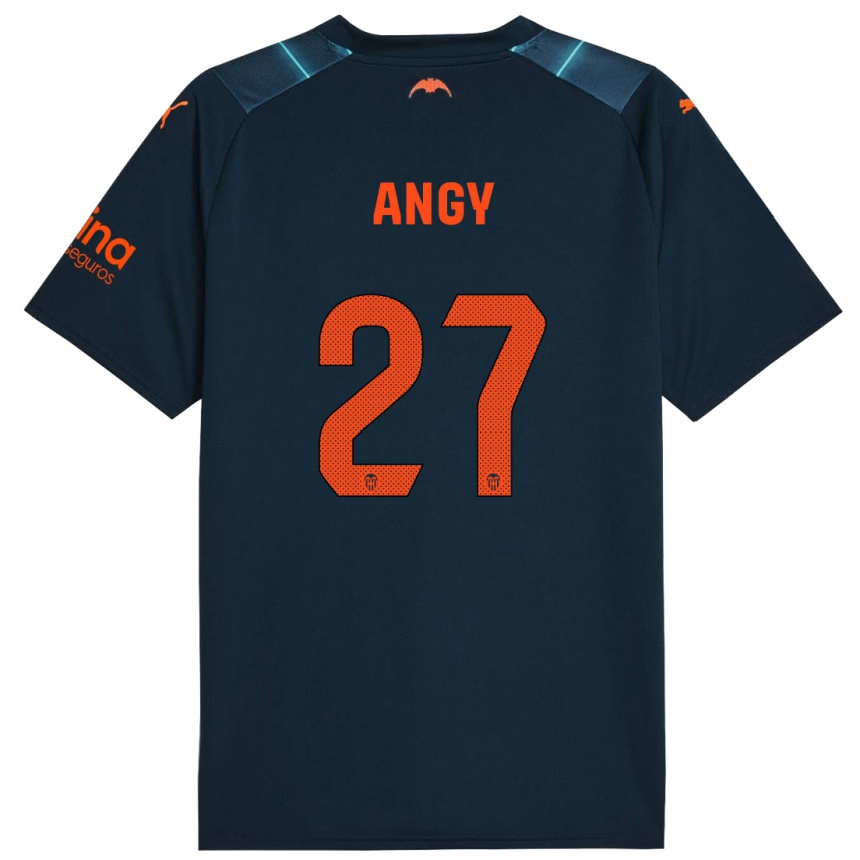 Niño Fútbol Camiseta Angy #27 Azul Marino 2ª Equipación 2023/24