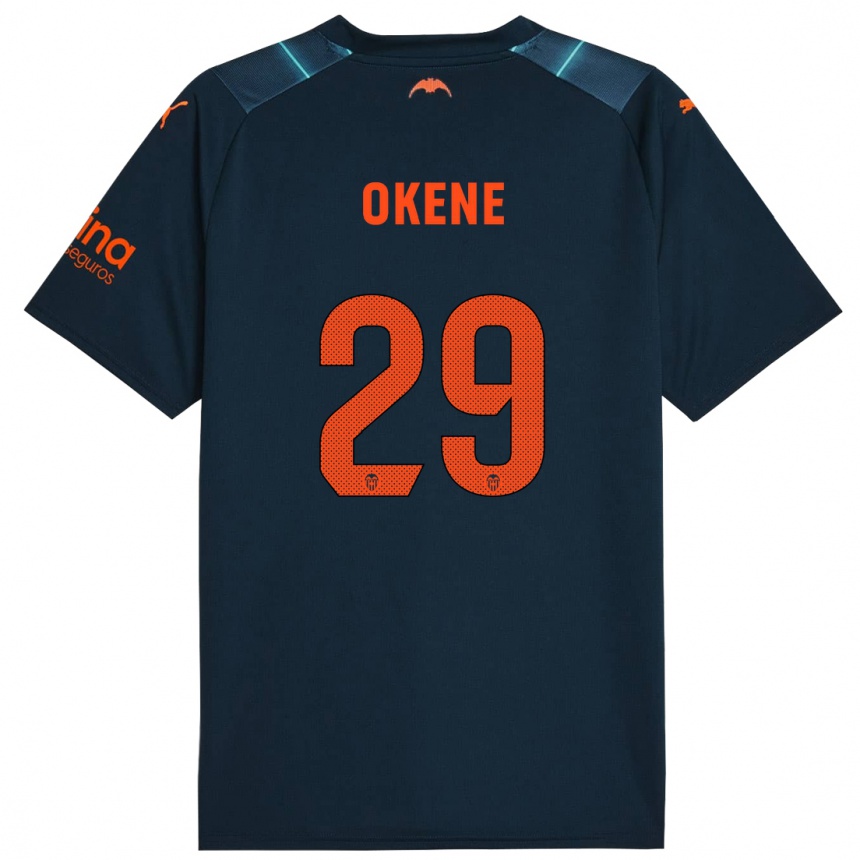 Niño Fútbol Camiseta Andrea Okene #29 Azul Marino 2ª Equipación 2023/24