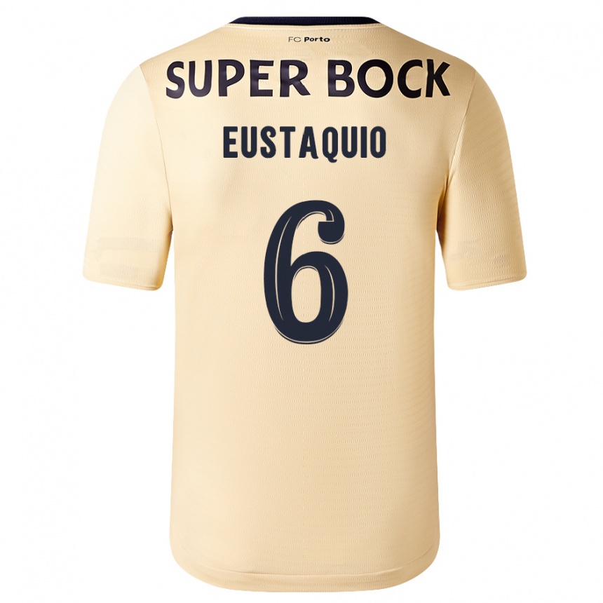 Niño Fútbol Camiseta Stephen Eustaquio #6 Beige-Dorado 2ª Equipación 2023/24