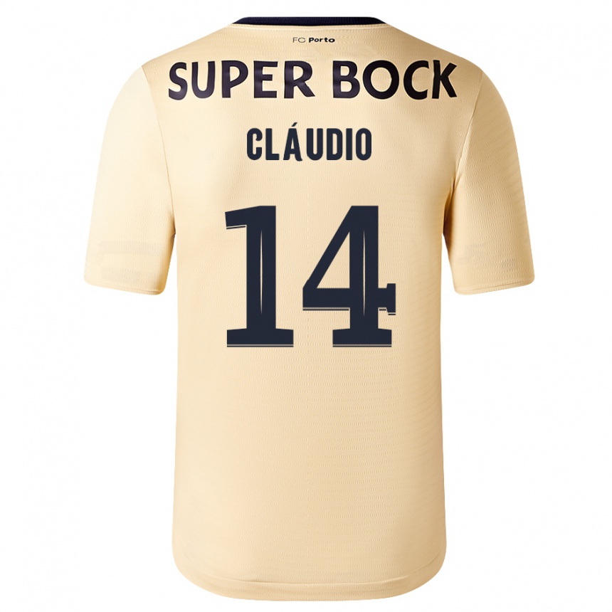 Niño Fútbol Camiseta Cláudio Ramos #14 Beige-Dorado 2ª Equipación 2023/24