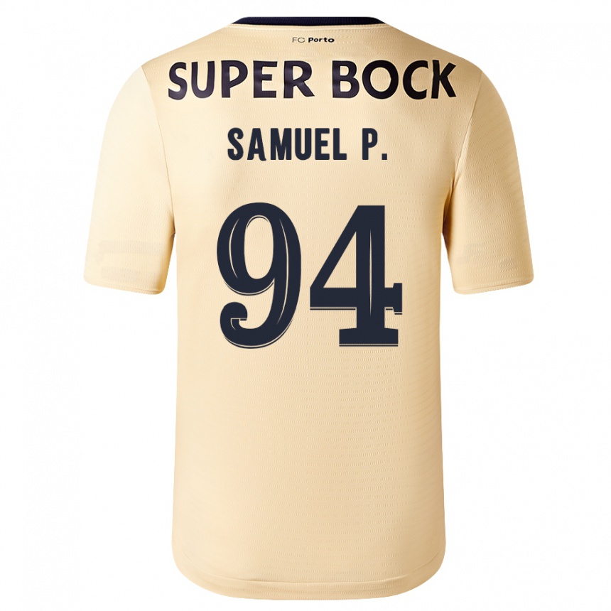 Niño Fútbol Camiseta Samuel #94 Beige-Dorado 2ª Equipación 2023/24