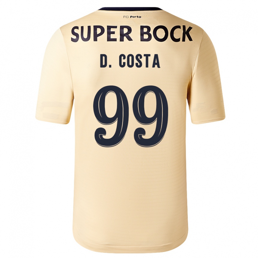 Niño Fútbol Camiseta Diogo Costa #99 Beige-Dorado 2ª Equipación 2023/24