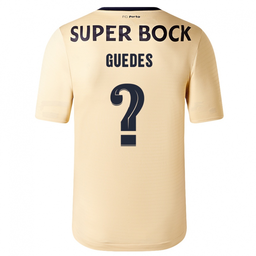 Niño Fútbol Camiseta Gui Guedes #0 Beige-Dorado 2ª Equipación 2023/24