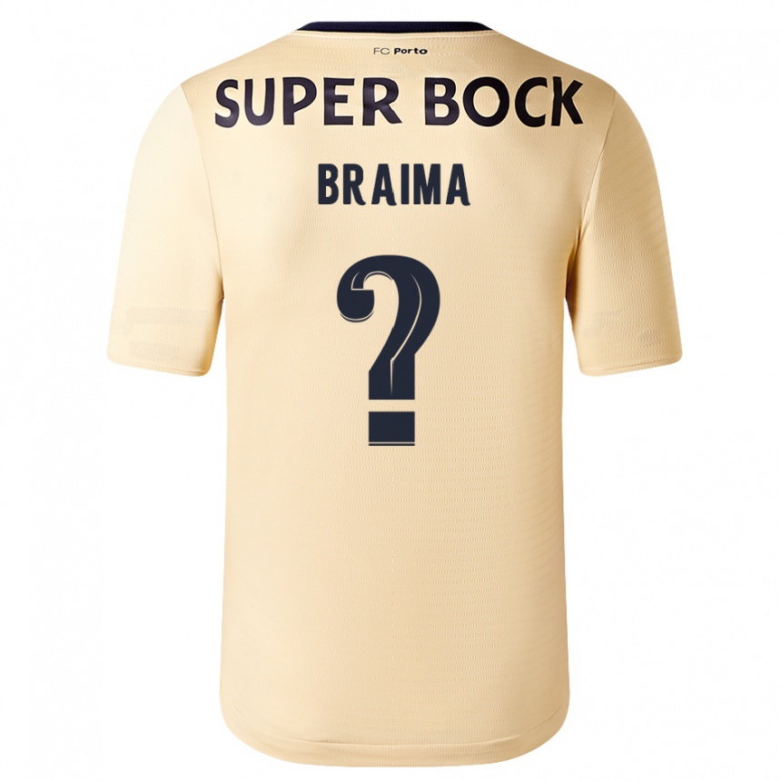 Niño Fútbol Camiseta Braima #0 Beige-Dorado 2ª Equipación 2023/24