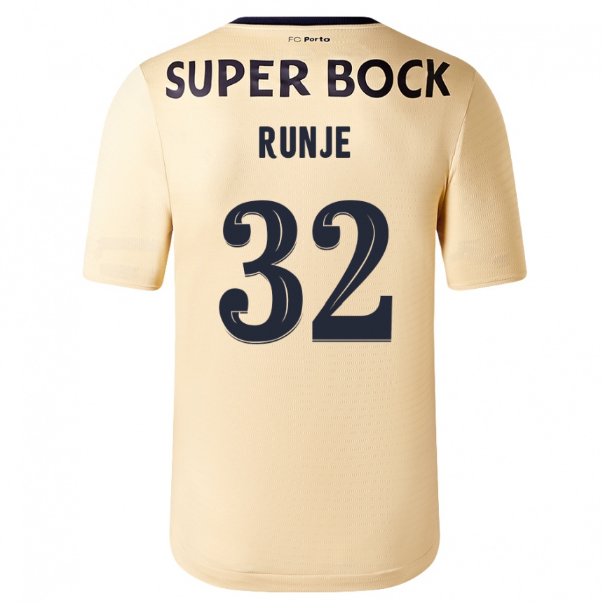 Niño Fútbol Camiseta Roko Runje #32 Beige-Dorado 2ª Equipación 2023/24