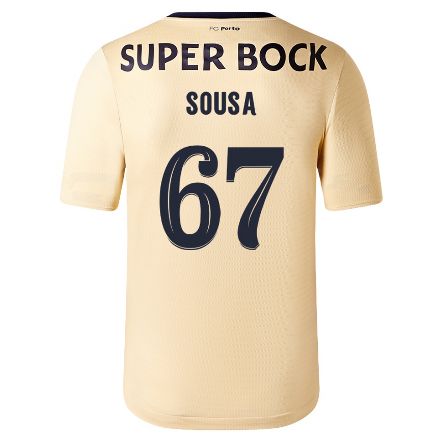 Niño Fútbol Camiseta Vasco Sousa #67 Beige-Dorado 2ª Equipación 2023/24