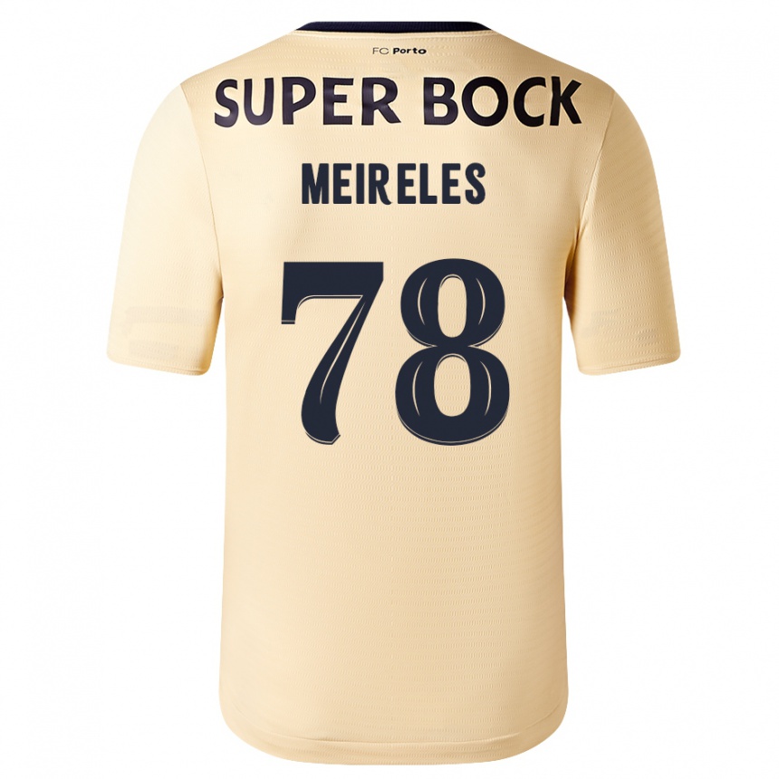 Niño Fútbol Camiseta Jorge Meireles #78 Beige-Dorado 2ª Equipación 2023/24