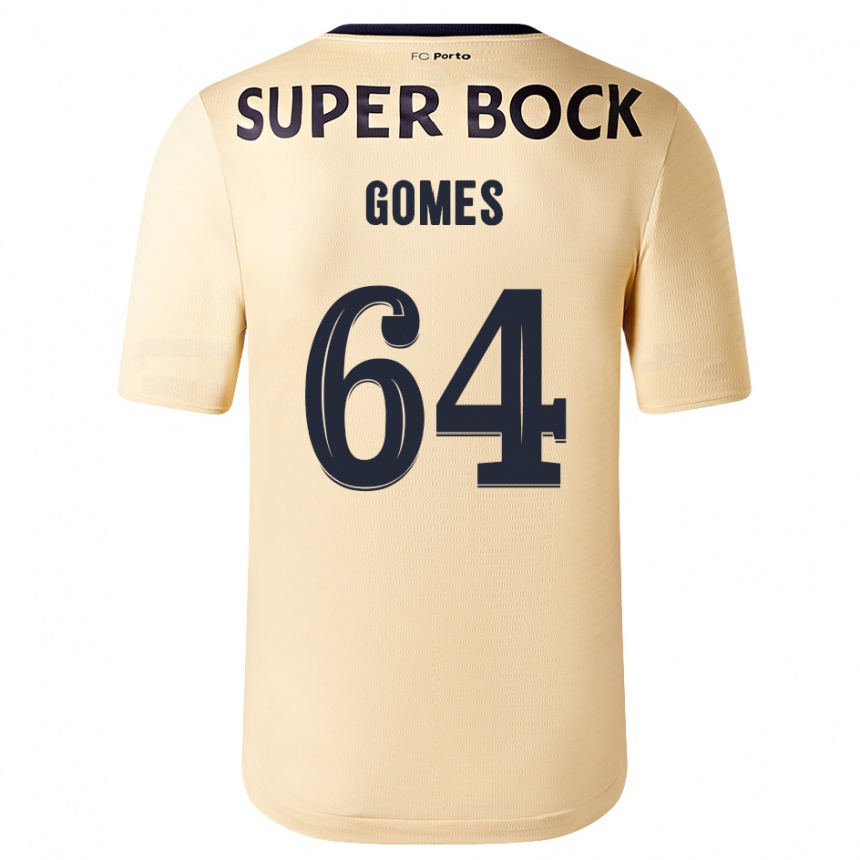 Niño Fútbol Camiseta Luís Gomes #64 Beige-Dorado 2ª Equipación 2023/24