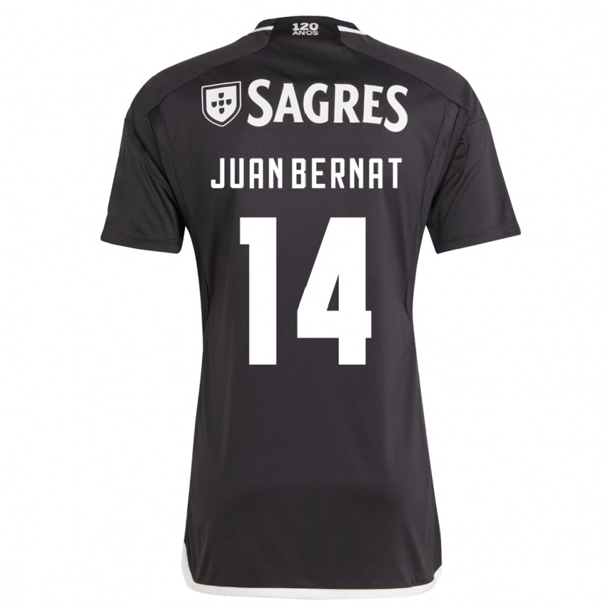 Niño Fútbol Camiseta Juan Bernat #14 Negro 2ª Equipación 2023/24